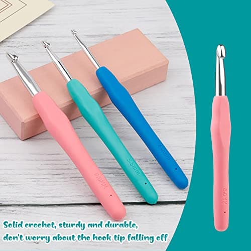 3 Sizes Crochet Hooks 4.0mm 5.5mm 8.0mm Crochet Hooks for Arthritic Hands — view 4