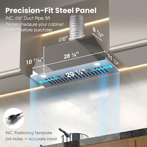 AURAKICH Range Hood 30 inch Insert - 620CFM — view 2
