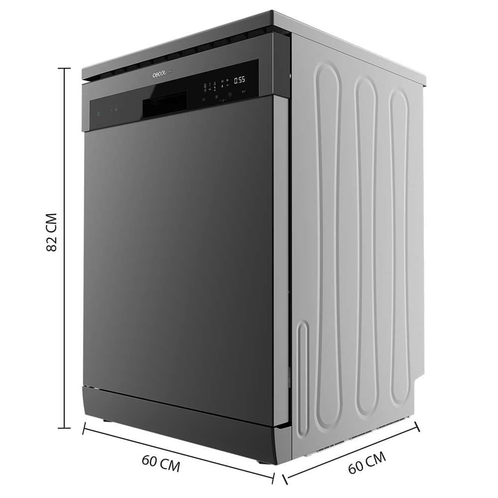 Cecotec Lavavajillas Compacto de 60 cm Bolero Aguazero 6110 Dark E, 1850W, 13 Cubiertos, 6 Programas, Funciones Media Carga, programa 3 en 1, Delay Start, Dry+, FullTouch y ChildLock — view 2