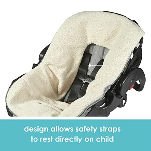 JJ Cole Bundleme - Original, Baby Bunting Bag, Winter Protection for Baby Car Seats and Strollers, Graphite — view 4