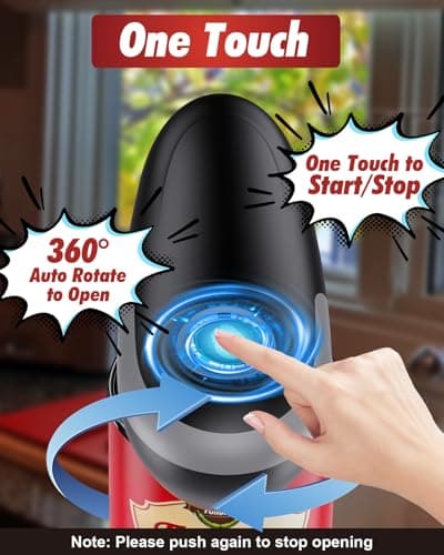 One Touch Electric Can Opener Fits All Can Sizes, Kitchen Gadgets Battery Operated Can Openers for Seniors, Arthritis and Chef — view 3