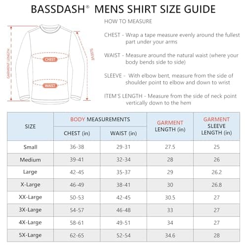 Bassdash Fishing T Shirts for Men UV Sun Protection UPF 50+ Long Sleeve Tee T-Shirt — view 2