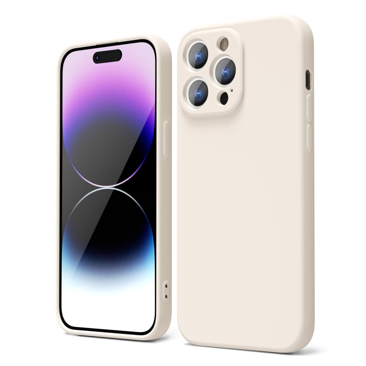 oakxco for iPhone 17 Pro Max Phone Case Liquid Silicone, Cute Thin Slim Grip Soft Rubber Gel for Women Men, Smooth Matte TPU Plain Solid Color Girly Simple Case with Camera Cover, Light Pink — view 1219