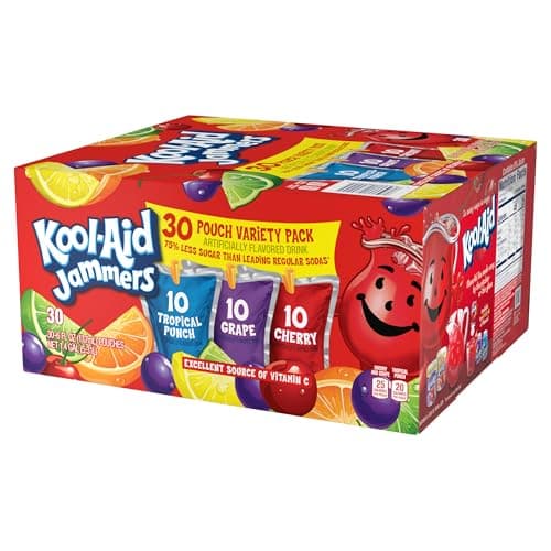 Kool-Aid Variety Pack, 30 ct Box Tropical Punch, Grape & Cherry, 6 fl oz — view 8