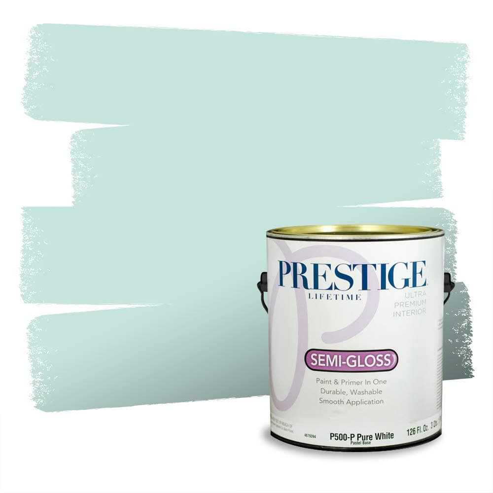 PRESTIGE Paints Interior Paint and Primer In One, 1-Gallon, Semi-Gloss, Comparable Match of Valspar* Dewdrop* — view 477