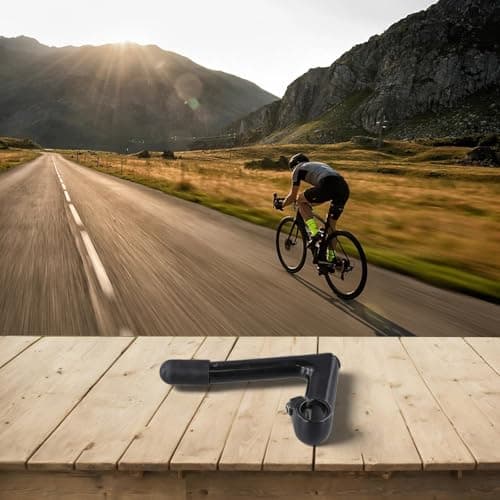 Gooseneck for Bike Stem for 22.2 mm Fork – Aluminum Alloy, -17° Angle, 80 mm Extension & 150 mm Center Pole Length, Compatible with 25.4 mm Handle(Black) — view 5