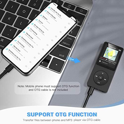 AGPTEK A02 16GB MP3 Player, 70 Hours Playback Lossless Sound Music Player, Supports up to 128GB, Black — view 4