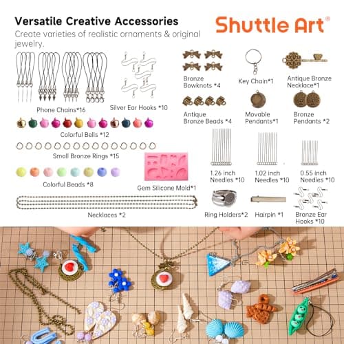 Shuttle Art Polymer Clay Kit, 60 Colors Oven Bake Clay for Kids, 19 Sculpting Tools, 16 Accessories, Non-Sticky, Non-Toxic DIY Crafts for Kids Adults — view 3