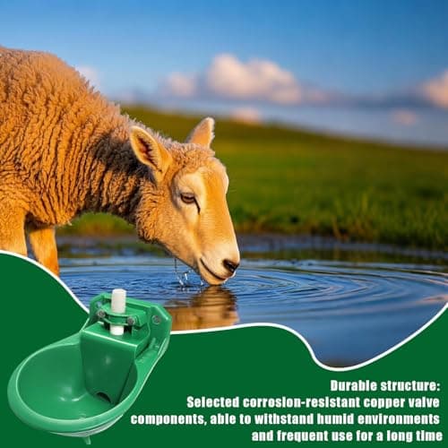 Automatic Waterer - 500ml Sheep Water Trough Feeder, Livestock Drinking Dispenser, for Sheep Goats Horses Dogs Cattle, Poultry Feeding Equipment Farm Use