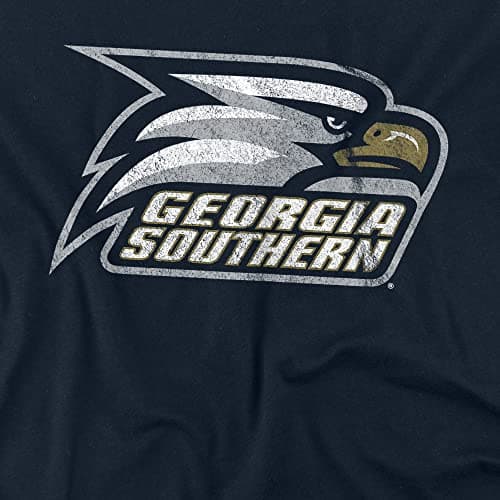 Georgia Southern University Official Distressed Primary Logo Unisex Adult T Shirt,Georgia Southern University, X-Large — view 2