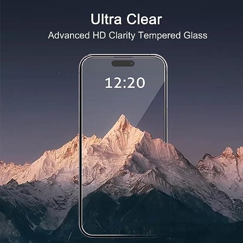 Ailun Screen Protector for iPhone 16 / iPhone 15 / iPhone 15 Pro [6.1 Inch] Display 3 Pack Tempered Glass, Sensor Protection, Dynamic Island Compatible, Case Friendly — view 3