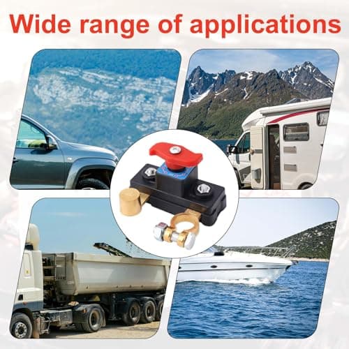 Car Battery Cut Off Switch, Pure Copper High Conductivity Battery Disconnect Switch Stable Transmission for Car Truck Boat RV — view 5