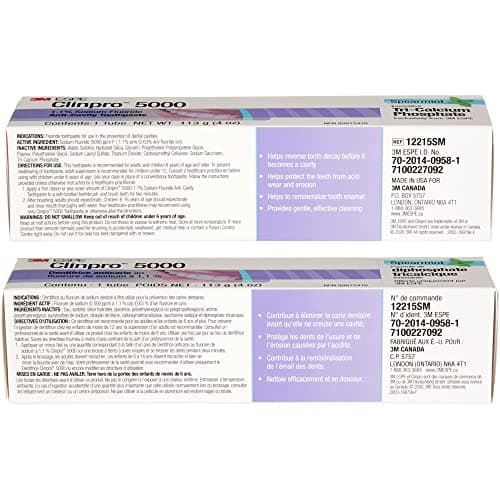 3M Clinpro 5000 Anti-Cavity Toothpaste, 1.1% Sodium Fluoride, Spearmint Flavour, Prescription Strength Fluoride Toothpaste for Enamel Protection & White Spot Remineralization, 113 g — view 2