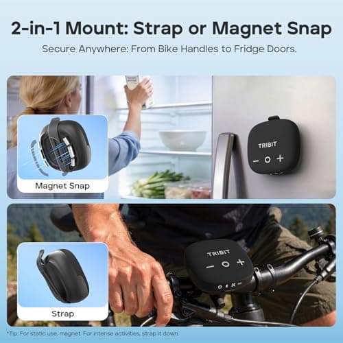 Tribit StormBox Micro 3 Portable Bluetooth Speaker, 13W Bike Speaker with IP68 Waterproof, 24H Playtime, Wireless, BT6.0, Loud Sound, TWS Pairing, XBass, Magnetic & Strap for Outdoor/Home/Hiking/Golf