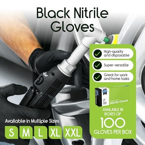 Inspire Black Nitrile Disposable Gloves | 4.5 Nitrile Disposable Safety Medical Cleaning Gloves (Black - Box Of 100, Large) — view 6