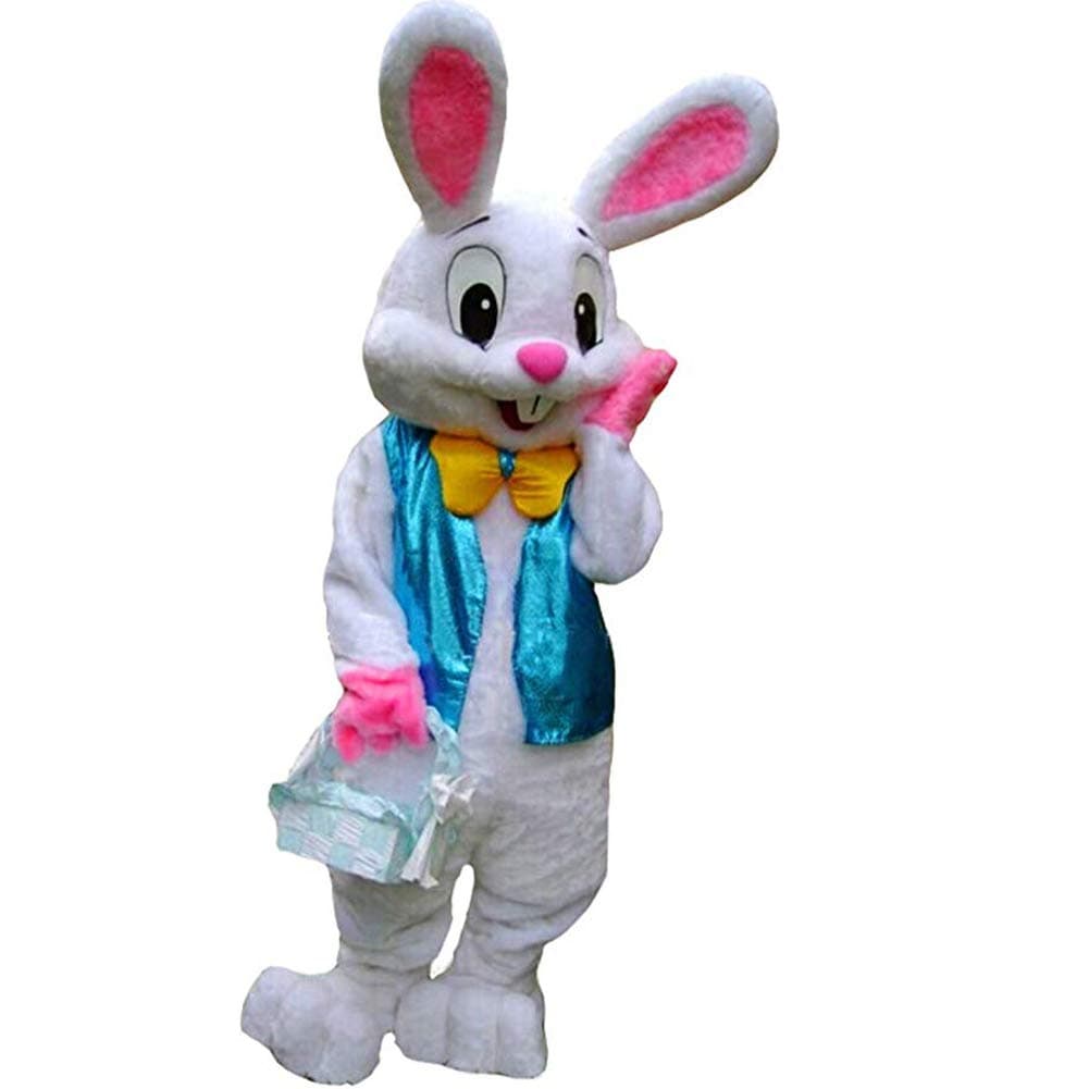 Disfraz de mascota de conejo de Pascua, unisex, disfraz de conejito de lujo, para fiesta de adultos, tamaño elegante