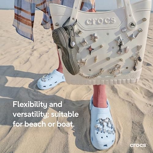 Crocs Unisex-Adult Classic Clog, Clogs for Women and Men, Blue Frost, 9 Women/7 Men — view 5