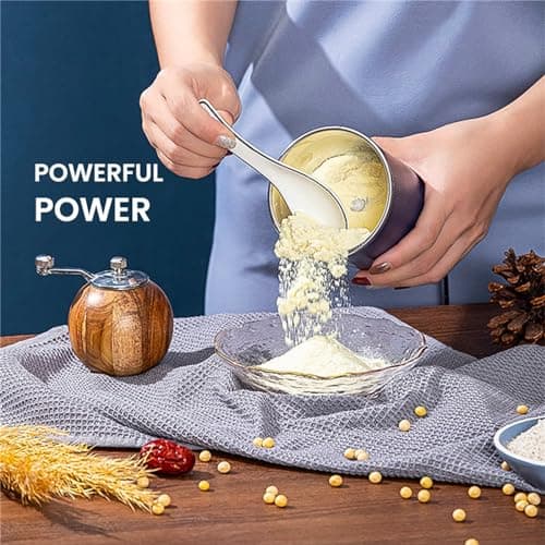 Coffee Grinder for Kitchen, 200W Powerful Electric Spice Herb Grinder Dry Comes with Removable Stainless Steel Blades, Large Capacity Suitable for Grinding Spices, Herbs, Coffee Beans, Grains, Nuts — view 2