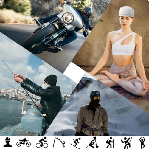 WOXVM 2 Pack Neck Gaiter Face Mask Breathable Sun Cooling Balaclava Versatile Bandana Tube Neck Scarf Gator Face Cover Summer UV Protection Headwear for Men Women Outdoor Sports — view 5