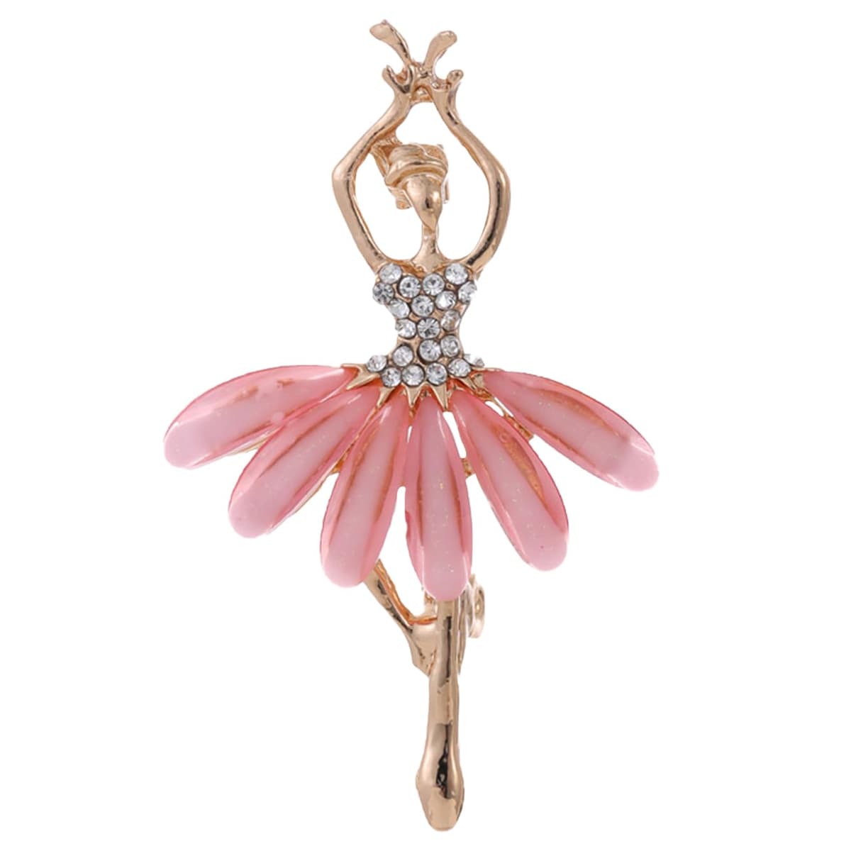 FAIRYGATE Gold Pin for Dress Brooch Crystal Pins Badge Enamel Lapel Brooches for Women Jewelry Decoration for Birthday Dating Party Anniversary UC31