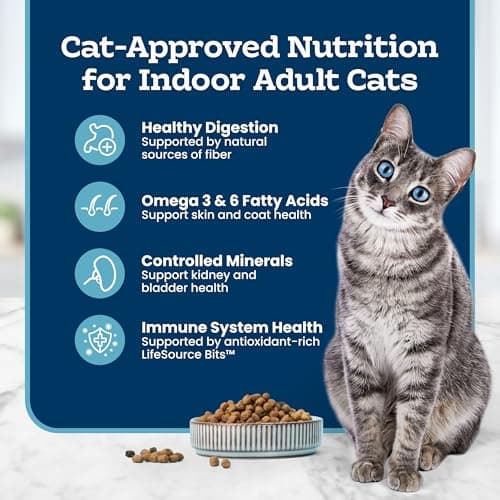 Blue Buffalo Tastefuls Chicken & Brown Rice Recipe Dry Indoor Cat Food for Adult Cats, Real Chicken First, Deliciously Healthy Natural Cat Food, Supports Digestive Care and Coat Health, 3 lbs. — view 5