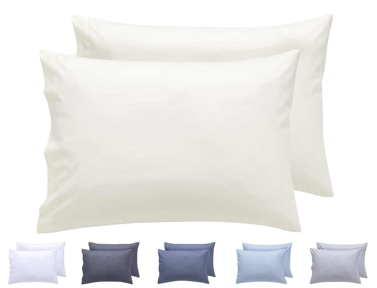 Todocama – Juego de 2 Fundas de Almohada, Microfibra Extra Suave, hipoalergénicas. Juego de 2-70x40 cm Blanco — view 20