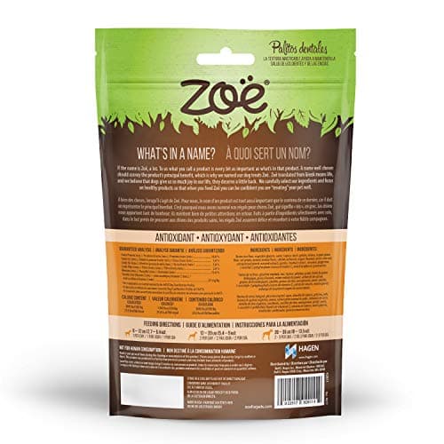 Zoe Dental Sticks for Dogs, Antioxidant, Large, Cinnamon Flavor, 6.6 oz