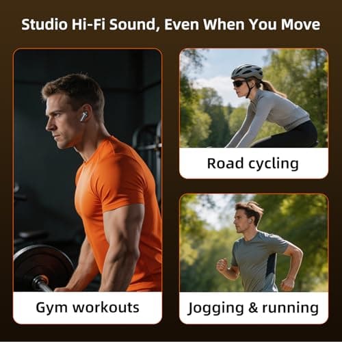 Headphones Bluetooth 6.0 Wireless Earbuds, HiFi Ear Buds, Air Pro 4, 3g Lite Earphones ENC Noise Cancelling and AI Chip Wireless Headphones, IP7 for iPhone Samsung Google Android iPad Adults Student — view 2