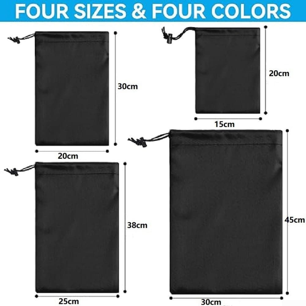 Bolsa de almacenamiento impermeable con cordón para viajes, fabricada con tela Oxford 210D con revestimiento plateado y durabilidad de costura reforzada (15 x 20 cm) — view 2