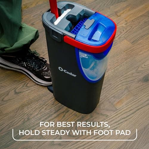 O-Cedar H2prO Flat Mop System | Quick Everyday Cleaning | Dual-Tank Fresh Water System | Machine Washable Reusable Microfiber Mop Pad | Safe on Hardwood, Tile & Vinyl Floors — view 5