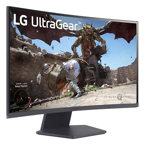 LG 27GS60QC-B Ultragear 27-inch Curved Gaming Monitor QHD (2560x1440) 180Hz 1ms 1000R AMD FreeSync HDR10 HDMIx2 DisplayPort Borderless Design Black Stabilizer DAS Crosshair FPS Counter - Black — view 4