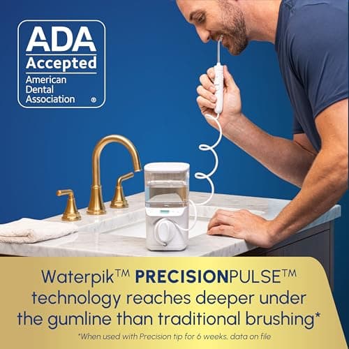 Waterpik Promax Water Flosser with SmartAdvance Mode for Daily Gum Health and Cleaning Teeth, Braces, Implants, ADA Accepted, Small Quiet Design, Electric Flosser with 10 Settings, 5 Tips, WF-23 — view 3