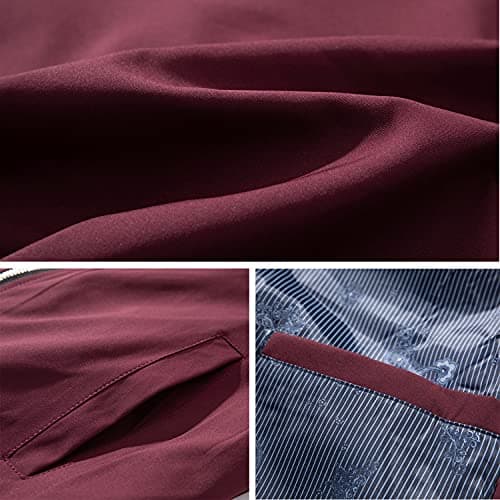 URBANFIND Men's Slim Fit Lightweight Sportswear Jacket Casual Bomber Jacket US S Red