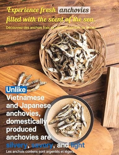 Fisher Queen Korean Dried Anchovy for Stir-fry Rich In Calcium 小鳀鱼 지리멸치 8oz(227g) Small Size Deep And Rich Flavor — view 4