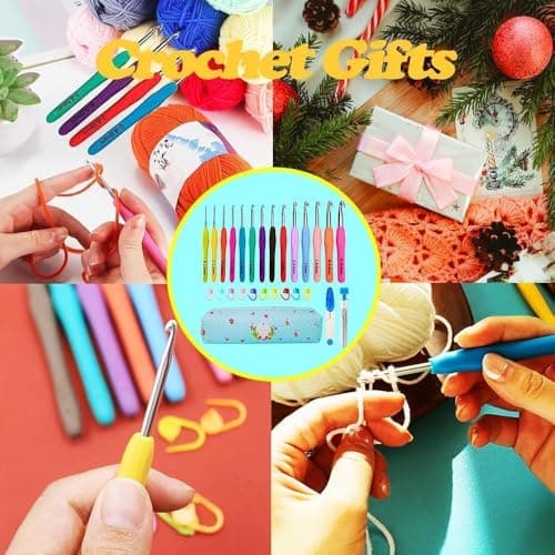 Yarniss Crochet Hooks,14 Size Crochet Set 2mm(B)-10mm(N), Ergonomic Crochet Hooks Set with Case for Beginner,Long Crochet Needles — view 5