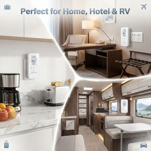 Steadfast Haven Pro 2026 NEW, 4-in-1 Indoor Status Display, HD Screen, Plug-in Environment Information Device for Home, RV and Hotel (1*White) — view 3