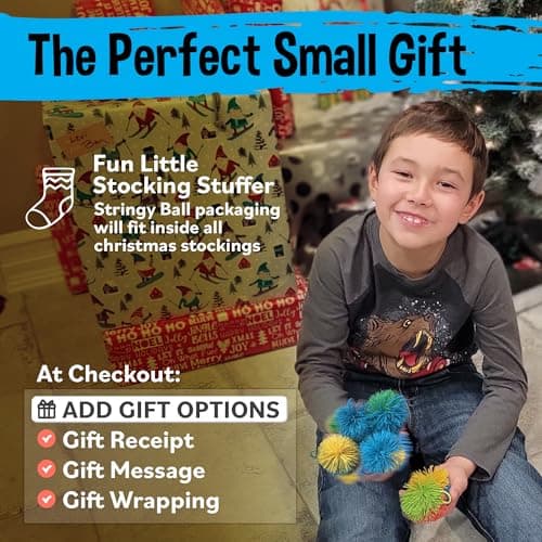 Stringy Balls & Sensory Toys 8 Pack - Fidget Toys Sensory Gifts for Kids Ages 3 4 5 6 7 8 + Year Old - Best Stress Balls Toys & Toddler Toys Gifts for Toddlers, Boys & Girls - Monkey Balls Fidget Toys — view 5