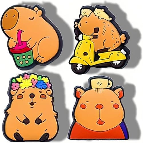 20PCS Capybara Shoe Charms for Clog,Cute Animals Shoe Decoration Charms for Women Men Adults,Trendy PVC Summer Beach Sandal Shoes Accessories Party Favors Birthday Gifts — view 2
