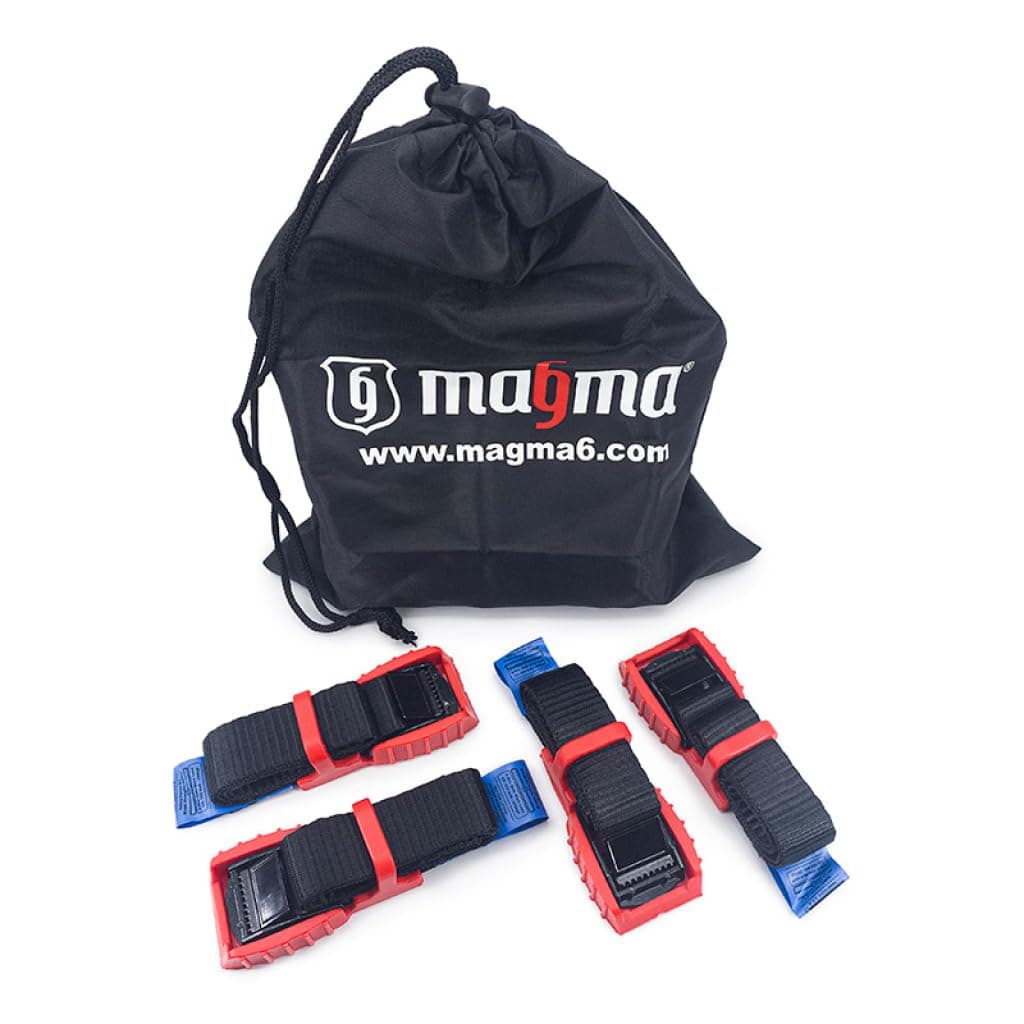 MAGMA Pack 2 Cinchas de Amarre de 3m | Correas para Baca Coche y Portabicicletas. Surf, Bici, Kayak, Moto | Hebilla -Trinquete con Protección de Goma para no rayar | Carga Segura - SWL: 250kgf Rojo — view 7