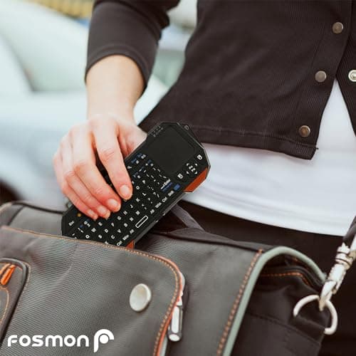 Fosmon Mini Bluetooth Keyboard (QWERTY Keypad), Wireless Portable with Touchpad, Compatible with Apple TV, Amazon Fire Stick, PS4, PS4 Pro, PS5, HTPC/IPTV, VR Glasses, Smartphones — view 3