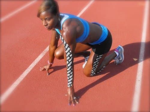 RockTape Kinesiology 2 Inch Roll Support Tape - Electric Blue - Black