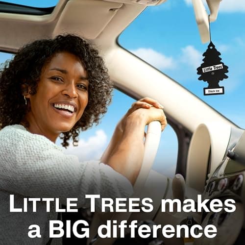 LITTLE TREES Car Air Freshener | Hanging Tree Provides Long Lasting Scent for Auto and Home | Black Ice, 24 Air Fresheners — view 7