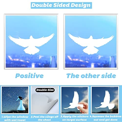 KOCOVIMI 37Pcs Anti-Collision Window Stickers for Birds - Window Decals to Prevent Bird Strikes and Save Birds' Precious Lives — view 3