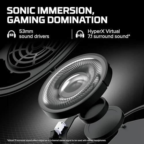 HyperX Cloud II Gaming Headset - 7.1 Surround Sound - Memory Foam Ear Pads - Durable Aluminum Frame - Multi Platform Headset - Works with PC, PS4, PS4 PRO, Xbox One, Xbox One S - Red (KHX-HSCP-RD) — view 2