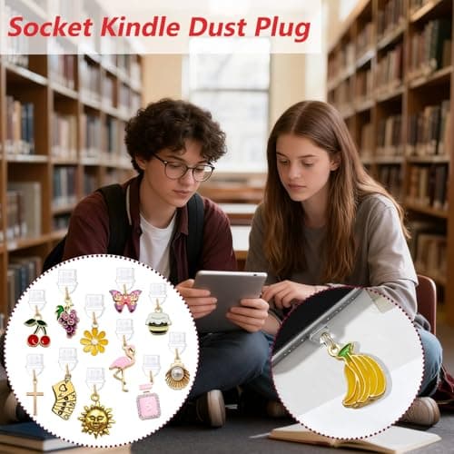 6PCS Shell Dust Plug Charm,Compatible with Kindle Type C Charging Ports — view 5