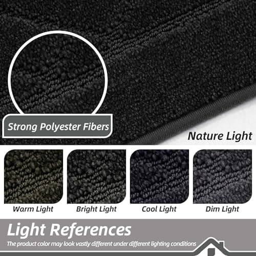 BEQHAUSE Dirt Trapper Door Mat 20" x 32", Non-Slip Doormat Washable Entryway Mat Dog Door Mat, Stain Resistant and Absorbent Welcome Mat for Front Back Door, Mud Wet Shoes & Paws, Black — view 6