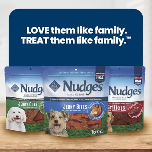 Blue Buffalo Nudges Chicken Jerky Bites Natural Dog Treats, Tender & Meaty Dog Snacks, Healthy Reward or Training Treat, Made in the USA with Real Chicken, No Artificial Preservatives, 16 oz. — view 8