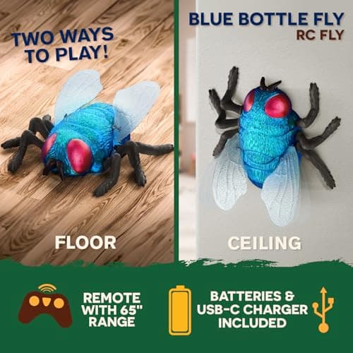Terra by Battat - RC Fly: Blue Bottle Fly - Remote Control Insect - Climbing Wall Bug - 5 Years + — view 4