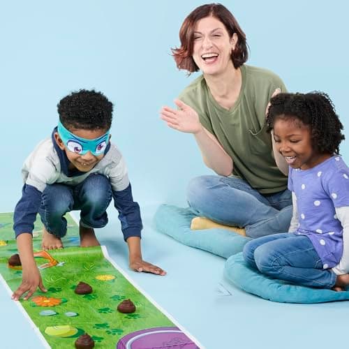 Hasbro Gaming Don't Step in It Preschool Game I Blindfolded, Poop Party Game | Spinner with 8 Fun Animal Moves | Ages 4+| 1+ Players I Funny Kids Board Games | Easter Gift for Kids — view 7