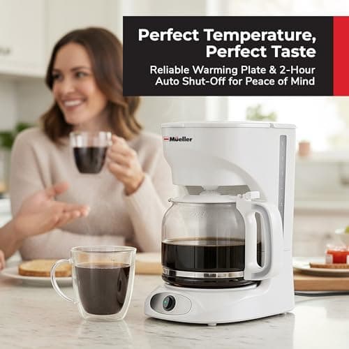 MUELLER HOME 12-Cup White Coffee Maker — view 2